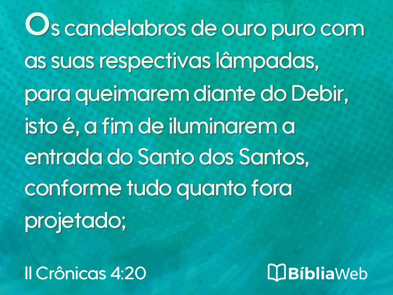 II Crônicas 4:20 em imagem para compartilhar