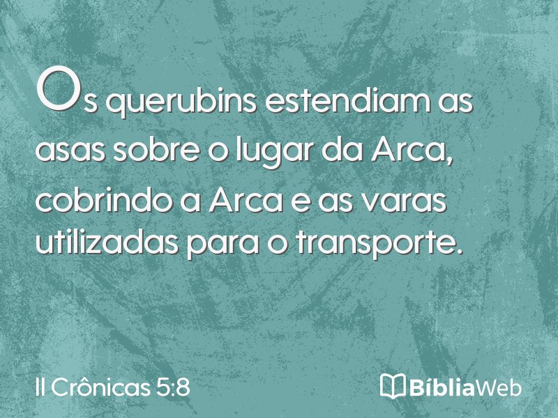 II Crônicas 5:8 em imagem para compartilhar