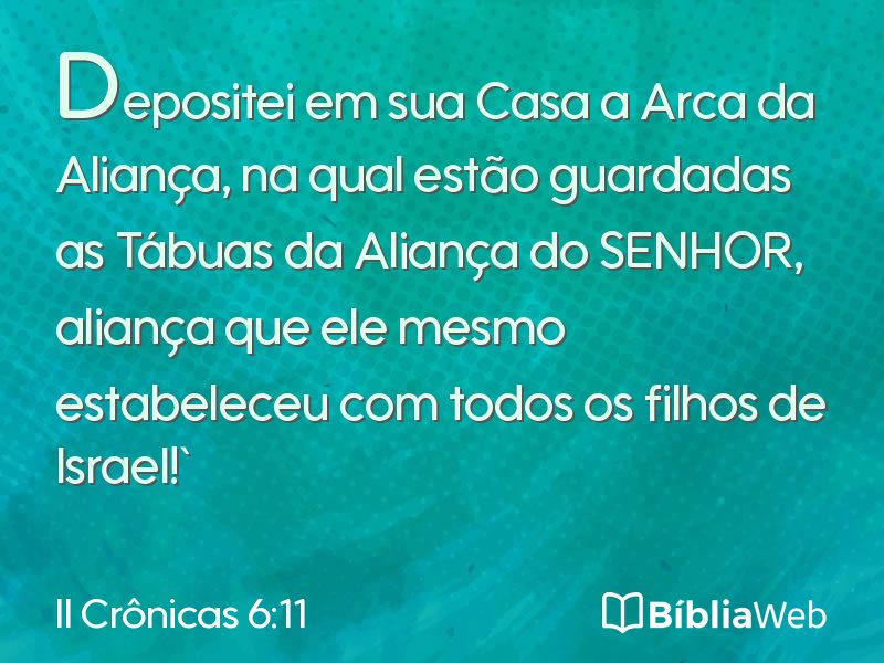 II Crônicas 6:11 em imagem para compartilhar