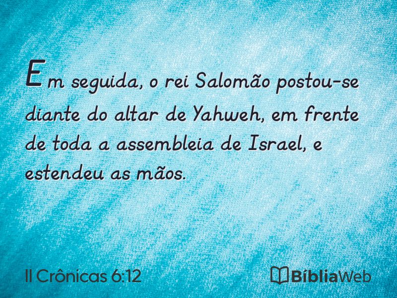 II Crônicas 6:12 em imagem para compartilhar