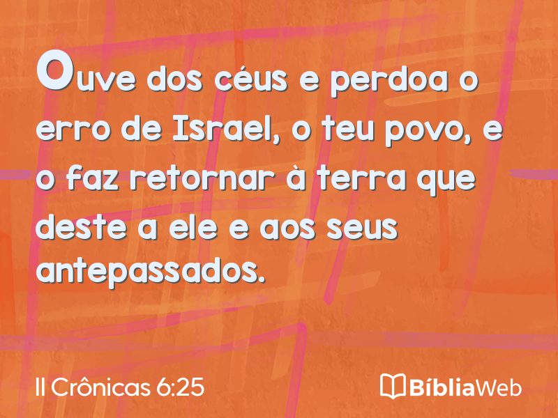 II Crônicas 6:25 em imagem para compartilhar