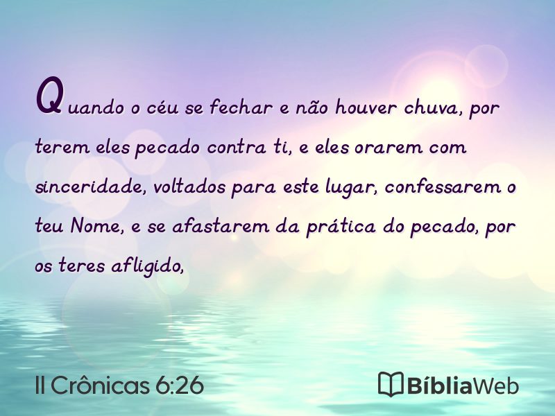 II Crônicas 6:26 em imagem para compartilhar