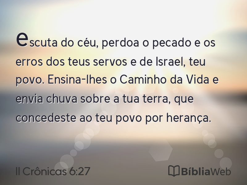 II Crônicas 6:27 em imagem para compartilhar