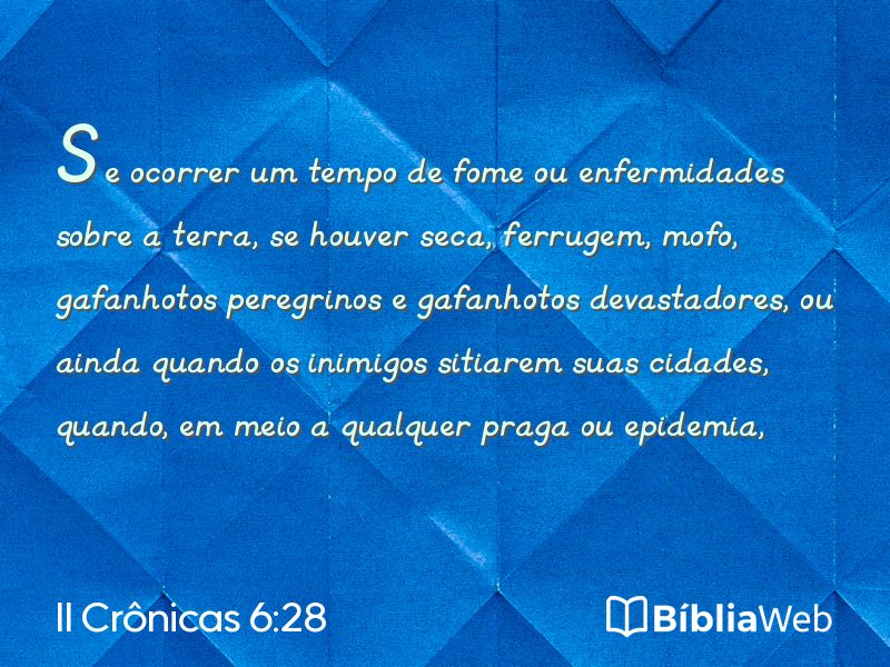 II Crônicas 6:28 em imagem para compartilhar