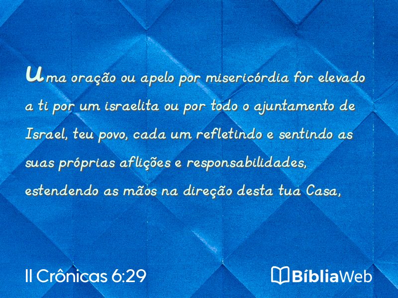 II Crônicas 6:29 em imagem para compartilhar