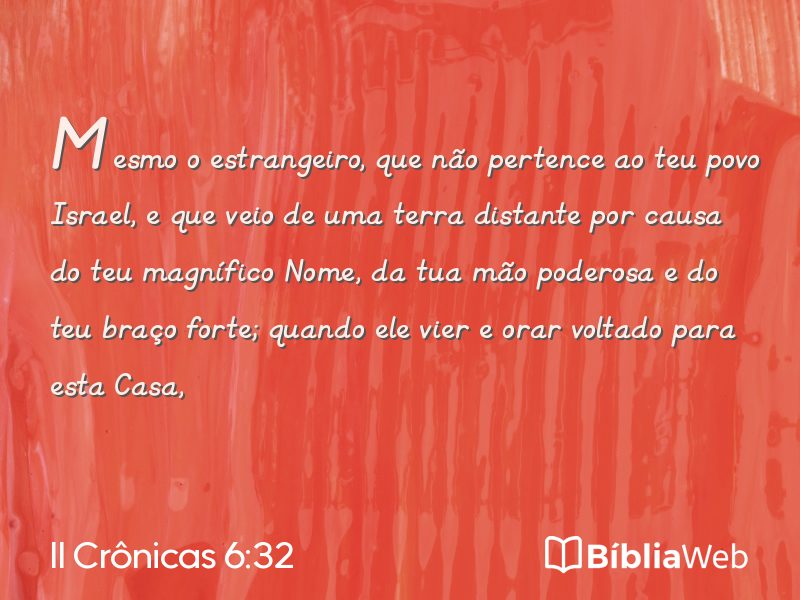 II Crônicas 6:32 em imagem para compartilhar
