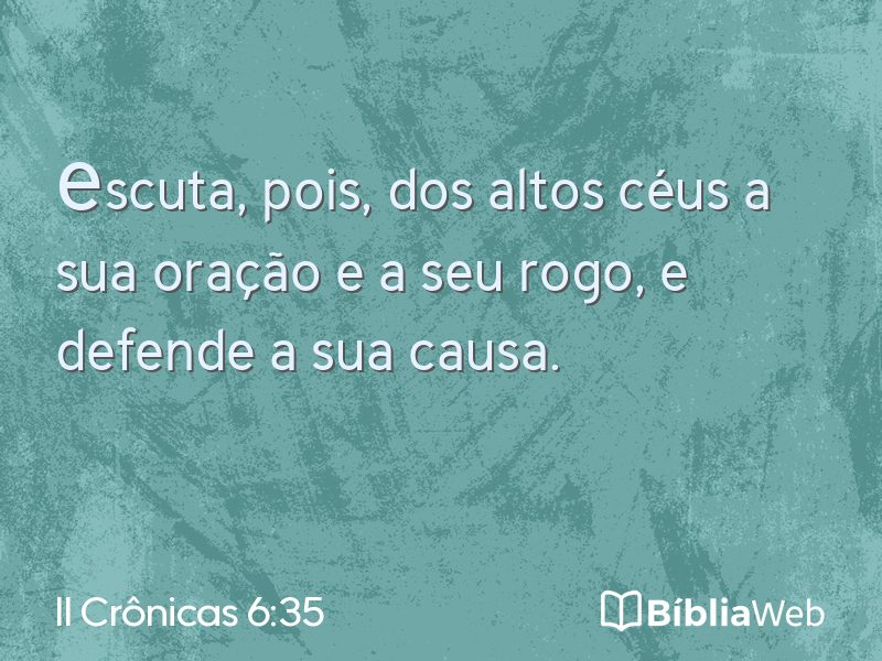 II Crônicas 6:35 em imagem para compartilhar