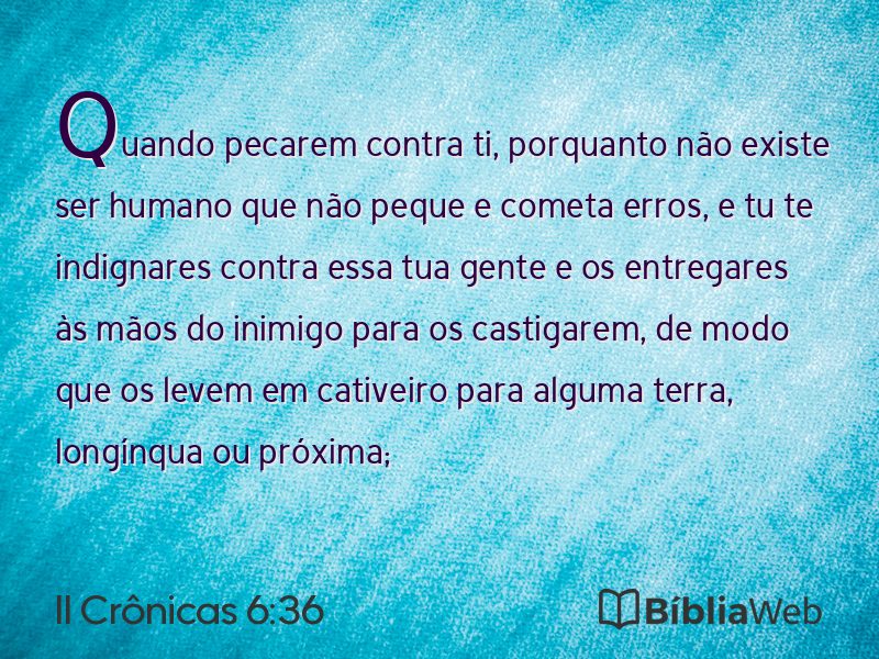 II Crônicas 6:36 em imagem para compartilhar