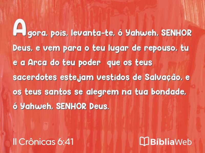 II Crônicas 6:41 em imagem para compartilhar
