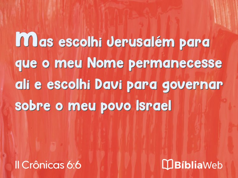 II Crônicas 6:6 em imagem para compartilhar