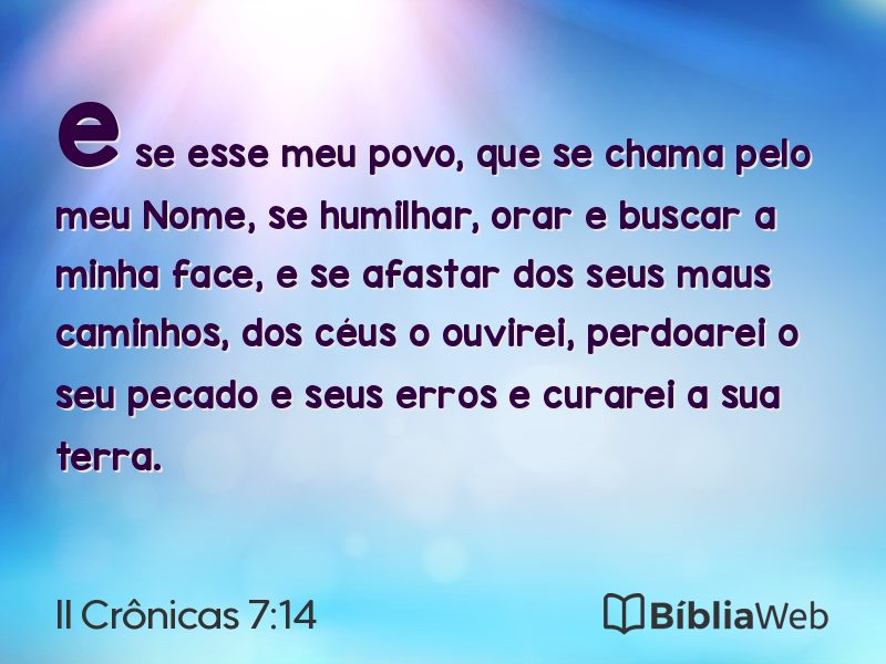 II Crônicas 7:14 em imagem para compartilhar