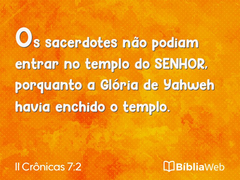 II Crônicas 7:2 em imagem para compartilhar