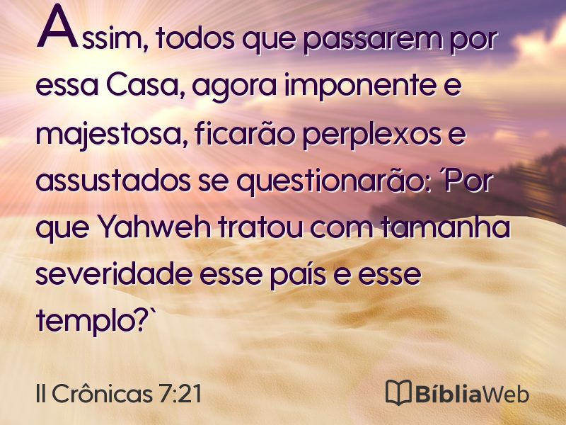 II Crônicas 7:21 em imagem para compartilhar