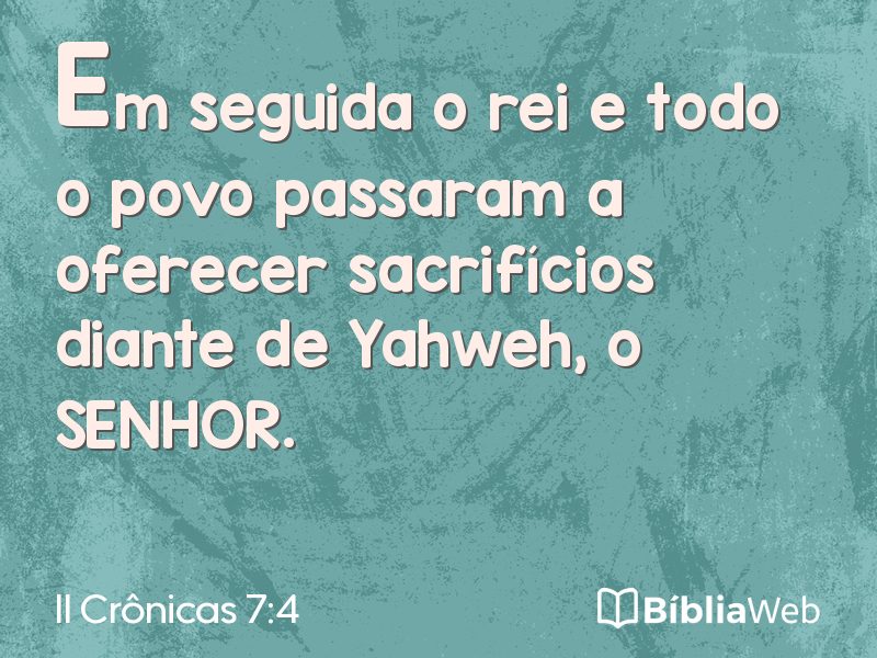 II Crônicas 7:4 em imagem para compartilhar