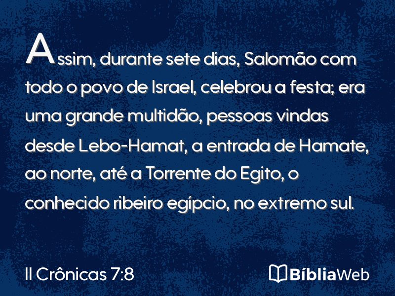II Crônicas 7:8 em imagem para compartilhar