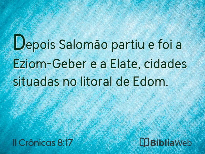 II Crônicas 8:17 em imagem para compartilhar