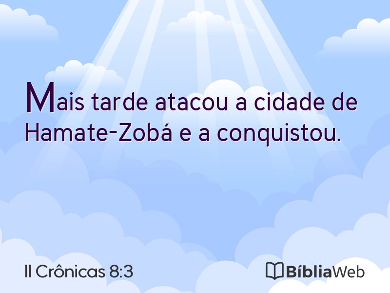II Crônicas 8:3 em imagem para compartilhar