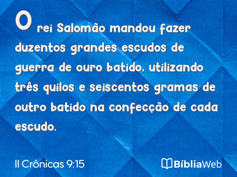 II Crônicas 9:15 em imagem para compartilhar