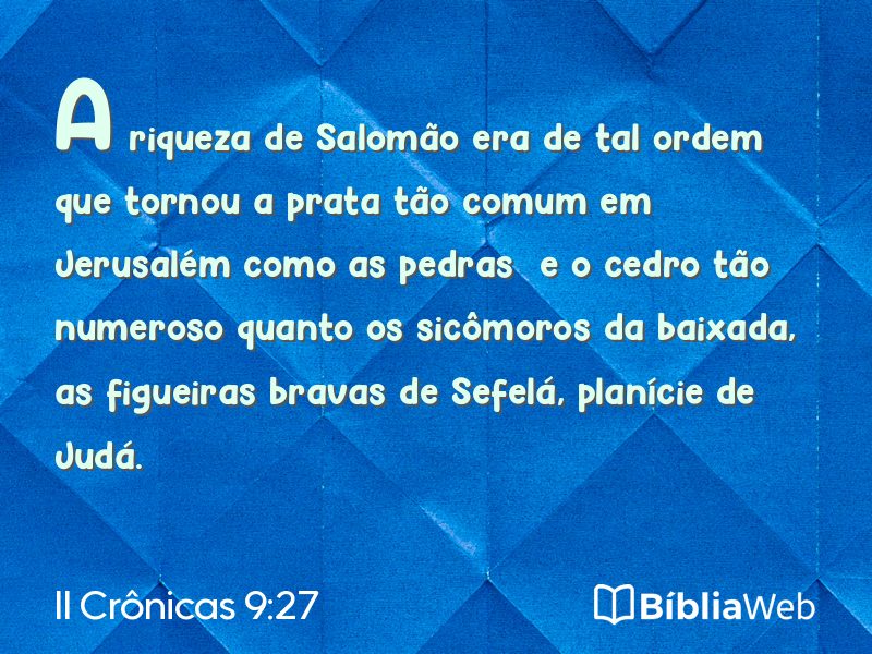 II Crônicas 9:27 em imagem para compartilhar