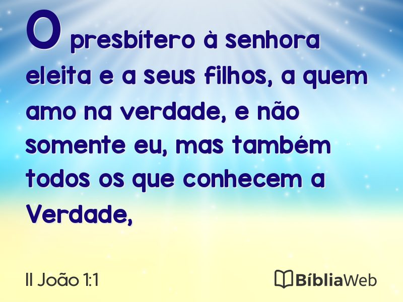 II João 1:1 em imagem para compartilhar