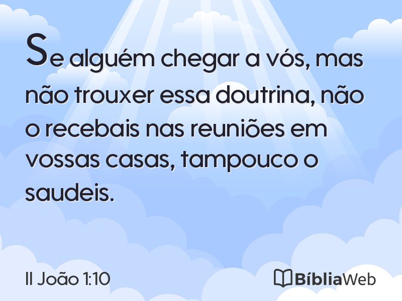 II João 1:10 em imagem para compartilhar