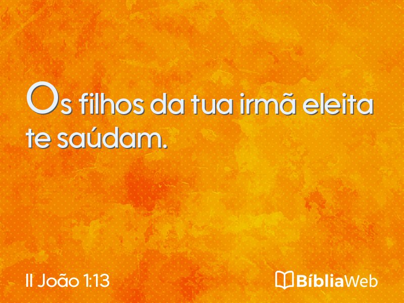 II João 1:13 em imagem para compartilhar