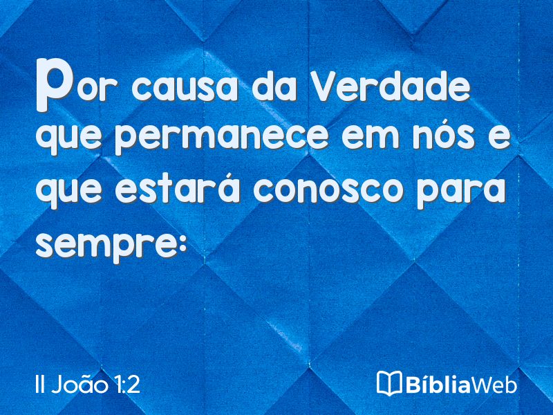 II João 1:2 em imagem para compartilhar