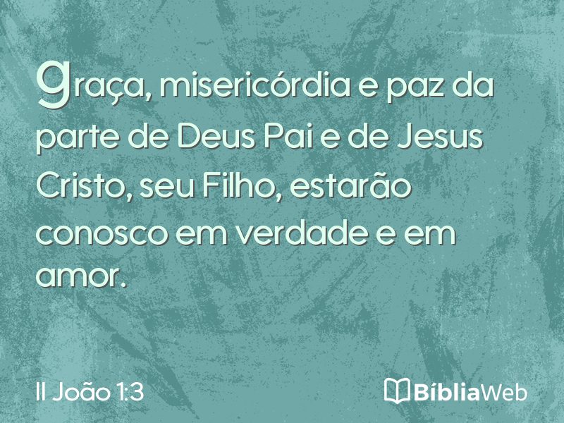 II João 1:3 em imagem para compartilhar