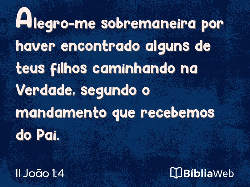 II João 1:4 em imagem para compartilhar