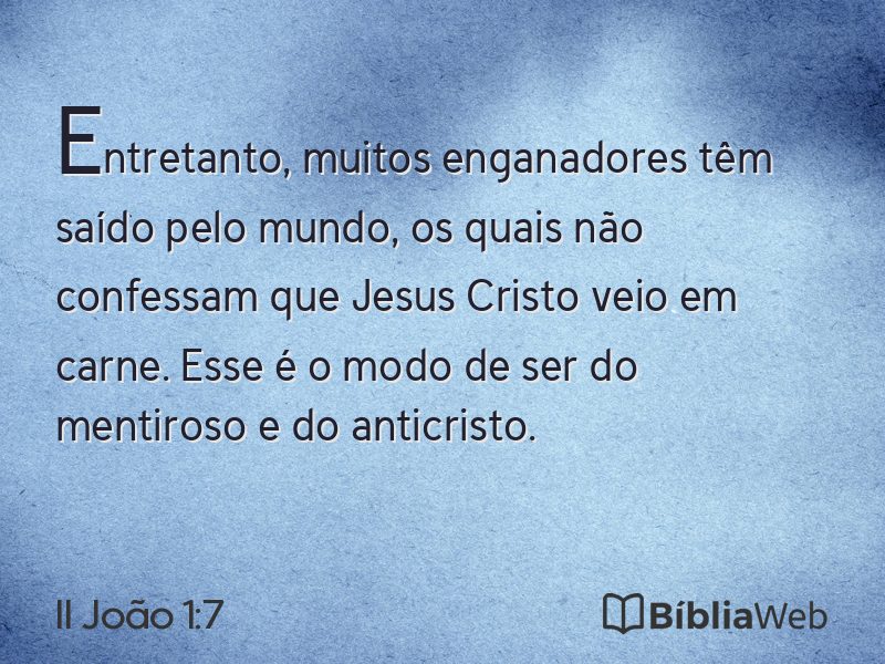 II João 1:7 em imagem para compartilhar