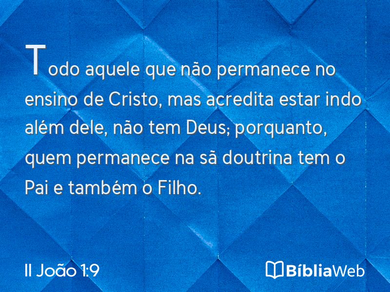 II João 1:9 em imagem para compartilhar