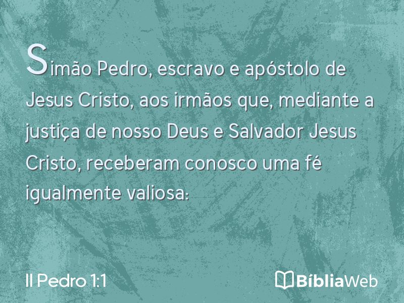 II Pedro 1:1 em imagem para compartilhar