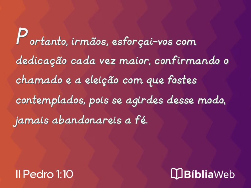 II Pedro 1:10 em imagem para compartilhar