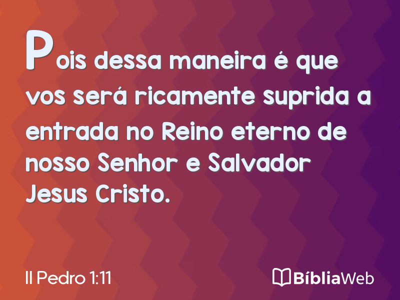 II Pedro 1:11 em imagem para compartilhar
