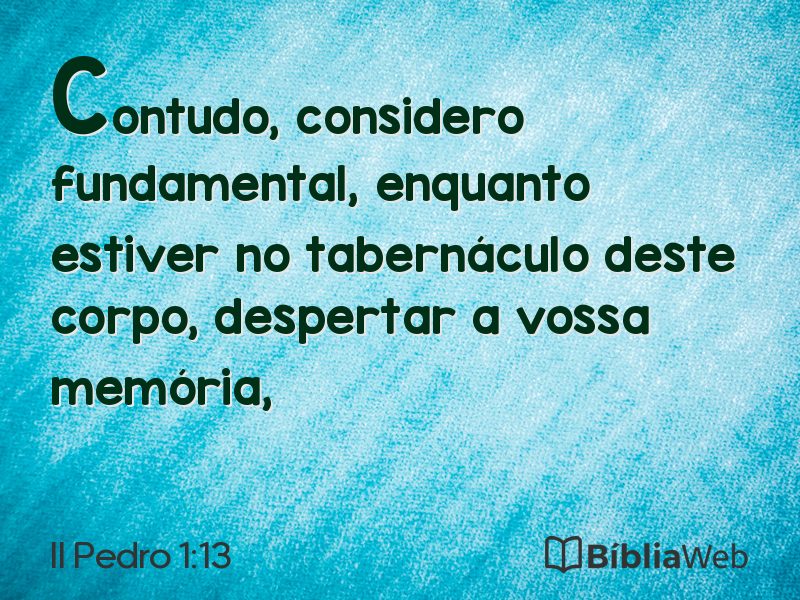 II Pedro 1:13 em imagem para compartilhar