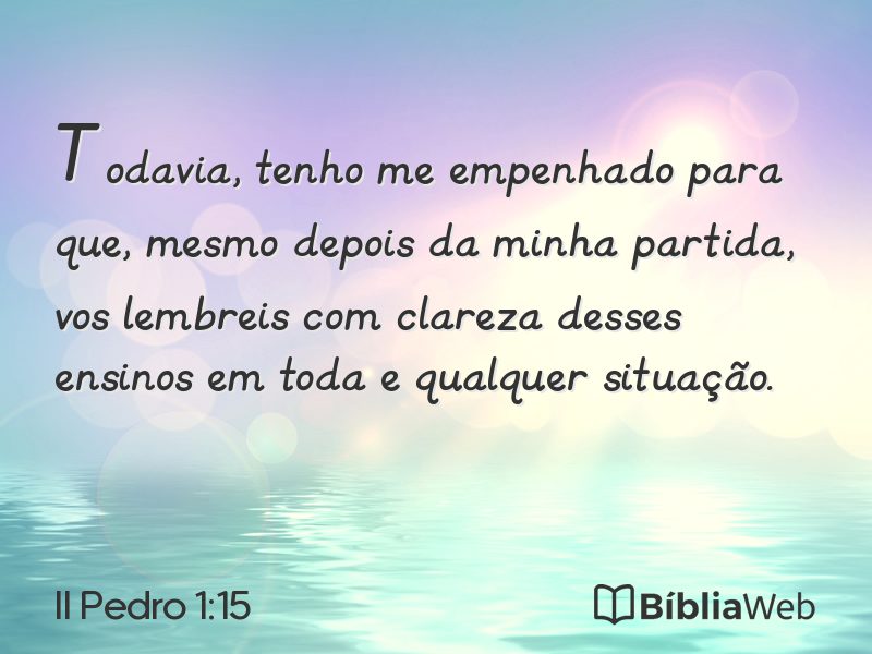 II Pedro 1:15 em imagem para compartilhar