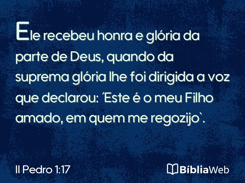 II Pedro 1:17 em imagem para compartilhar