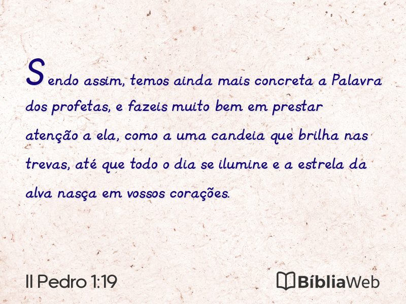 II Pedro 1:19 em imagem para compartilhar
