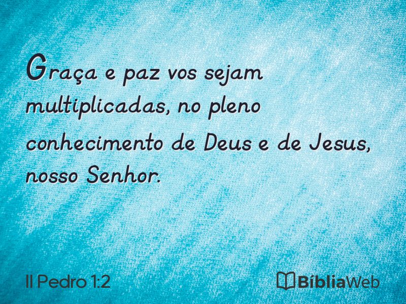 II Pedro 1:2 em imagem para compartilhar