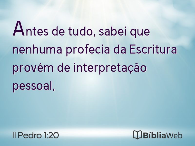 II Pedro 1:20 em imagem para compartilhar