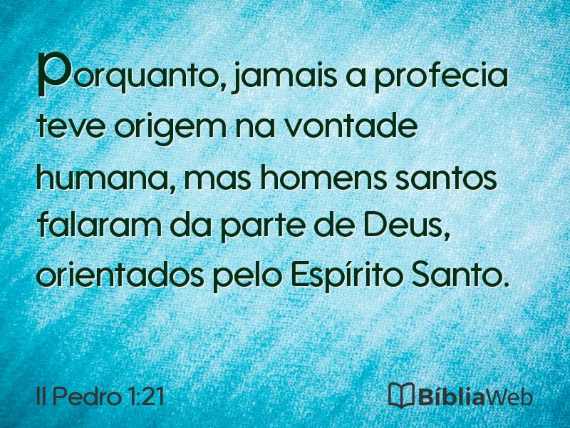 II Pedro 1:21 em imagem para compartilhar