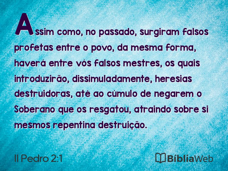 II Pedro 2:1 em imagem para compartilhar