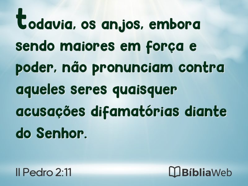 II Pedro 2:11 em imagem para compartilhar