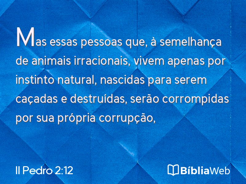 II Pedro 2:12 em imagem para compartilhar