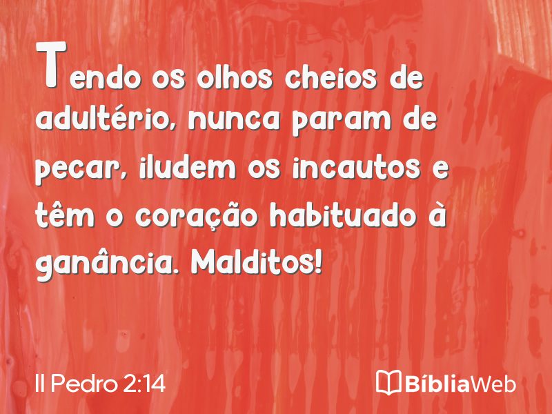 II Pedro 2:14 em imagem para compartilhar