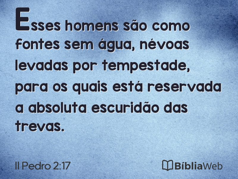 II Pedro 2:17 em imagem para compartilhar