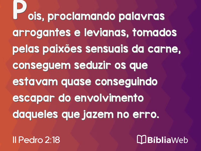 II Pedro 2:18 em imagem para compartilhar