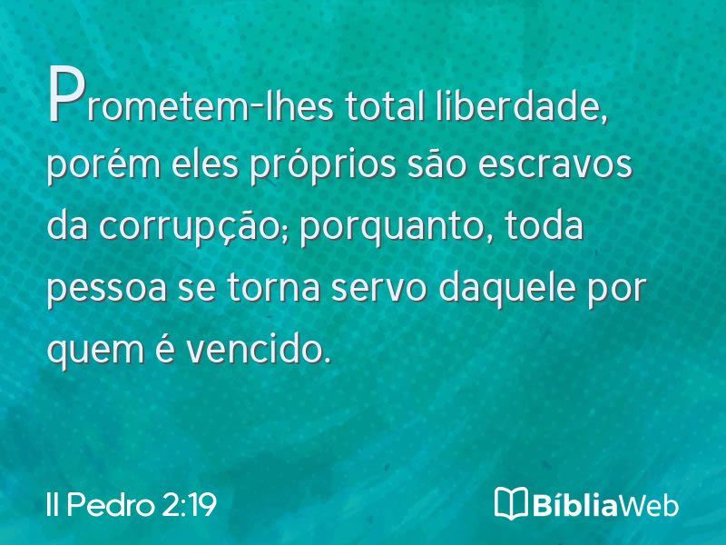II Pedro 2:19 em imagem para compartilhar