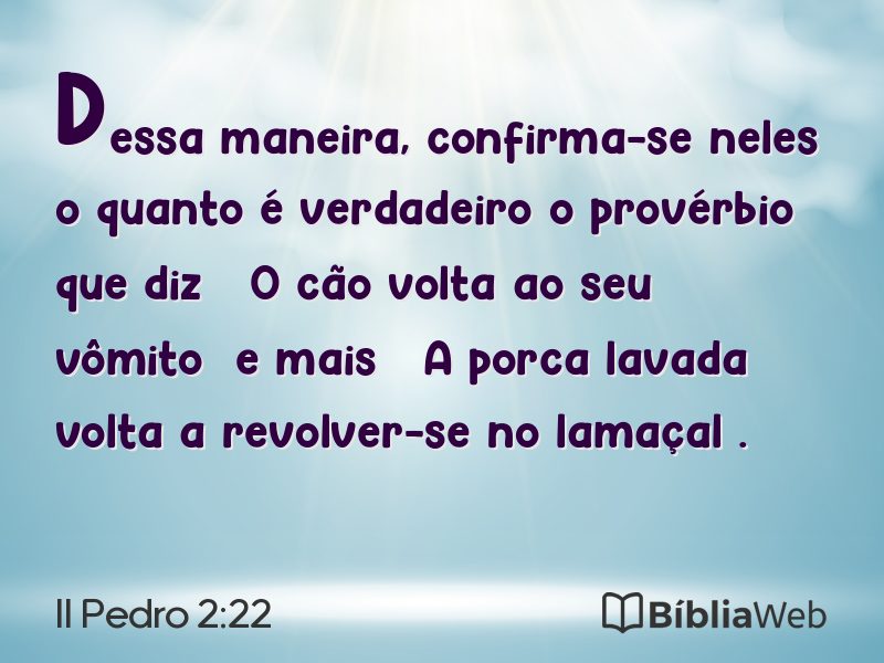 II Pedro 2:22 em imagem para compartilhar