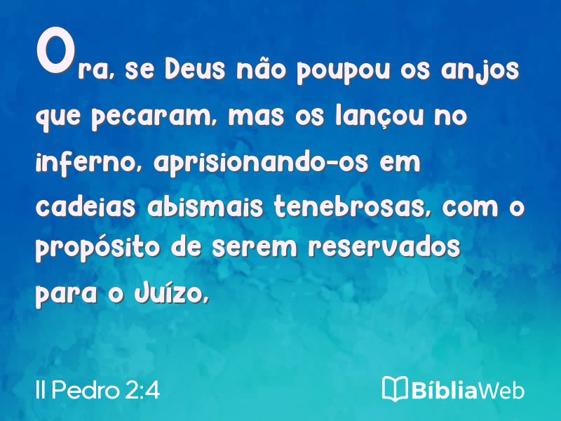 II Pedro 2:4 em imagem para compartilhar